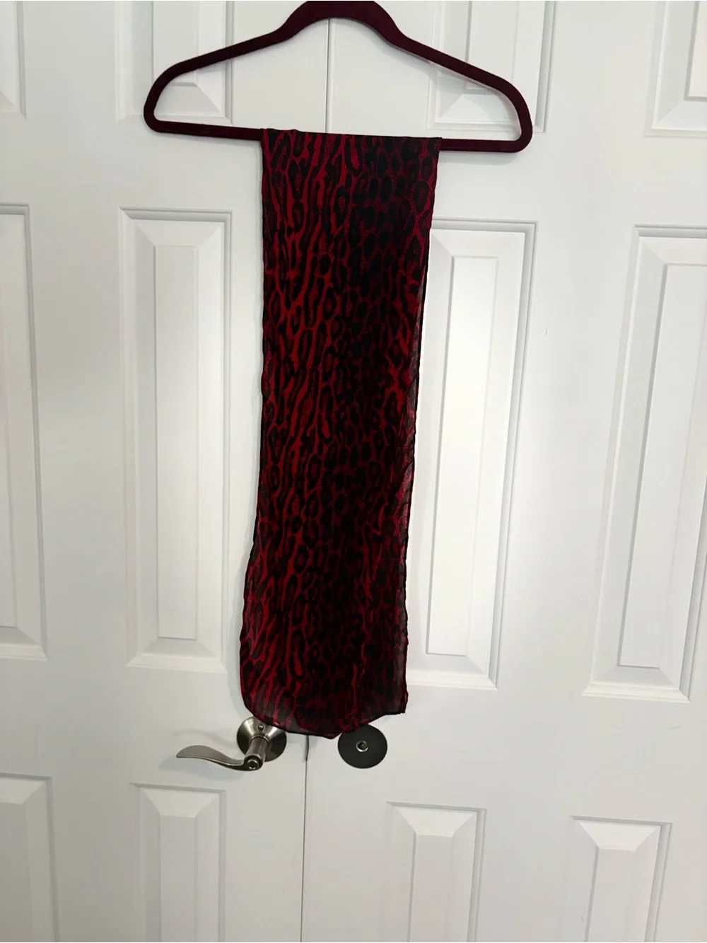 Red Animal Print Wide-Leg Jumpsuit